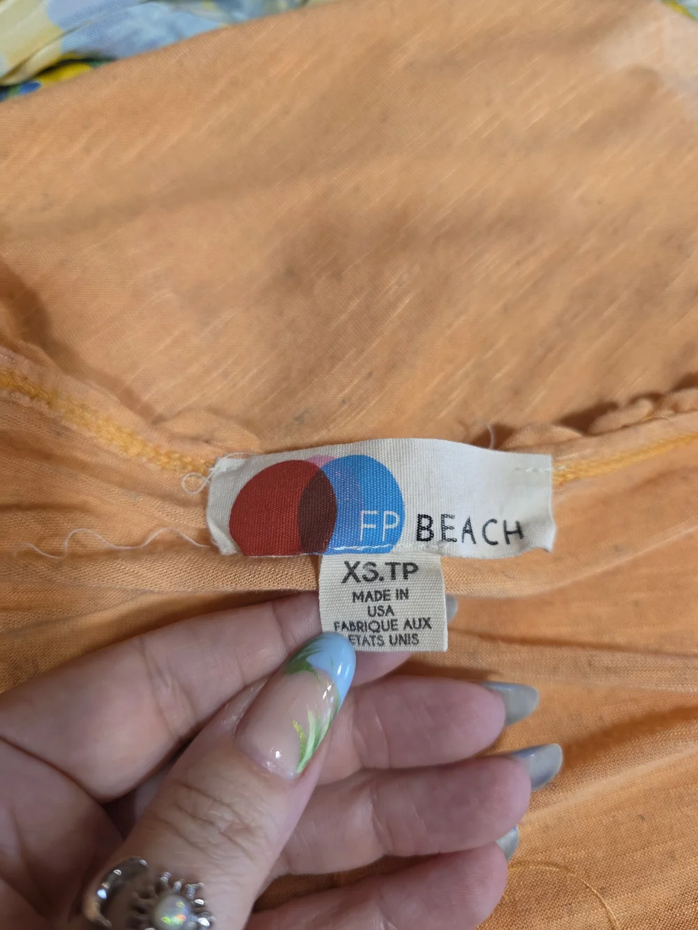 Free People FP Beach Avalon Ruffle Peach Maxi Dress